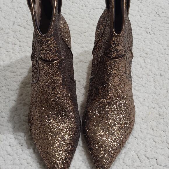 NEW Charles David AUDEN BOOTIE Glitter Stiletto boots bootie size 7 - Picture 4 of 6
